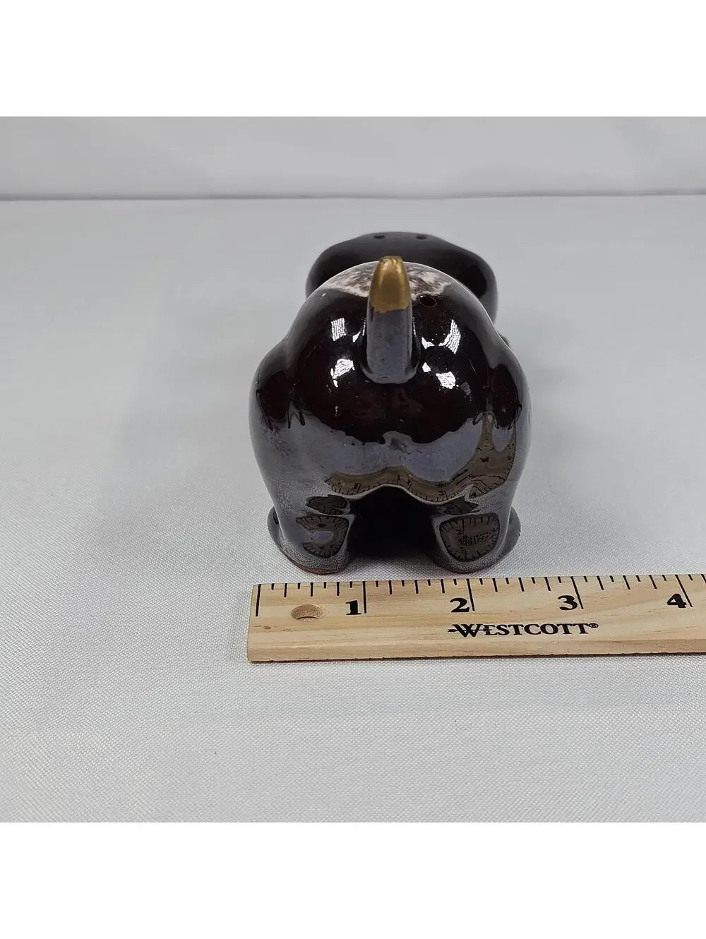 Vintage Redware Dachshund Dog Salt and Pepper Shakers Made In Japan